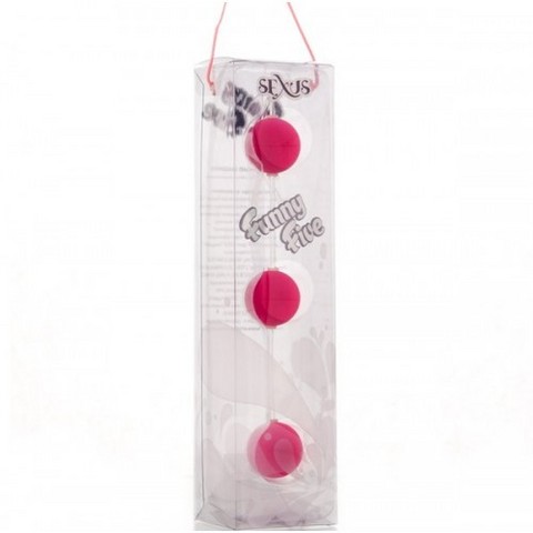 Анальная цепочка из 3-х розовых шариков, 19,5 см