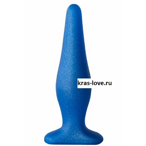 Плаг-массажёр синий, ширина 3,5 см, длина 14 см.