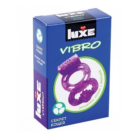 Luxe VIBRO Виброкольцо + презерватив Секрет кощея 1шт