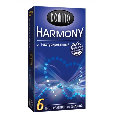 Domino Harmony - 6 текстурированных презервативов со смазкой