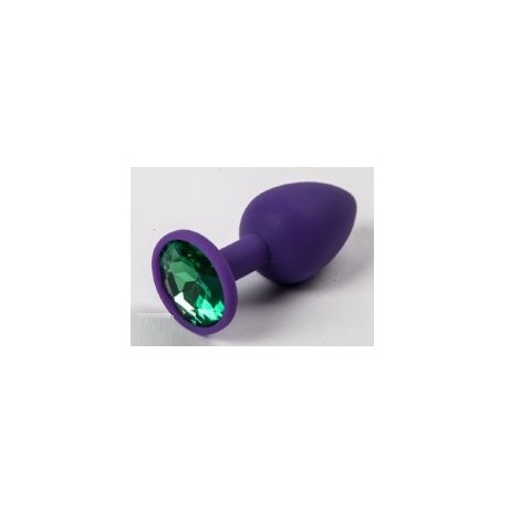 Силиконовая фиолетовая пробка (камень зеленый)