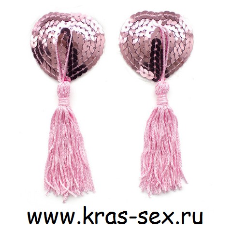 Комплект пэстисов (украшение на грудь) цвет: розовый
