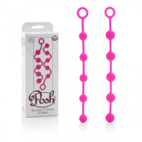Набор анальных цепочек Posh Silicone O Beads розовый