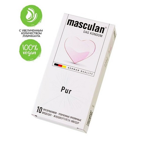 Презервативы masculan Pur № 10 утонченные, 18,5 см, 5.3 см, 10 ш