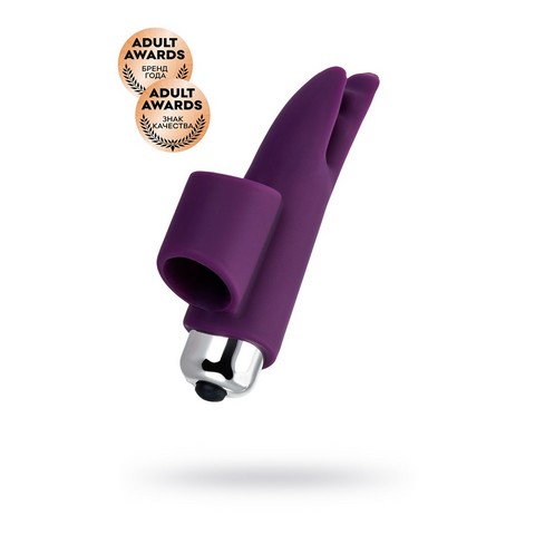 Вибронасадка на палец JOS Tessy для прелюдий, силикон, фиолетовы