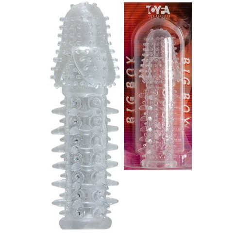 Насадка на пенис с ворсинками TOYFA, TPE, прозрачная, 13,5 см