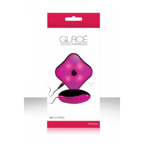 Вибро-яйцо GLACE CUTIES со светящимся пультом розовое